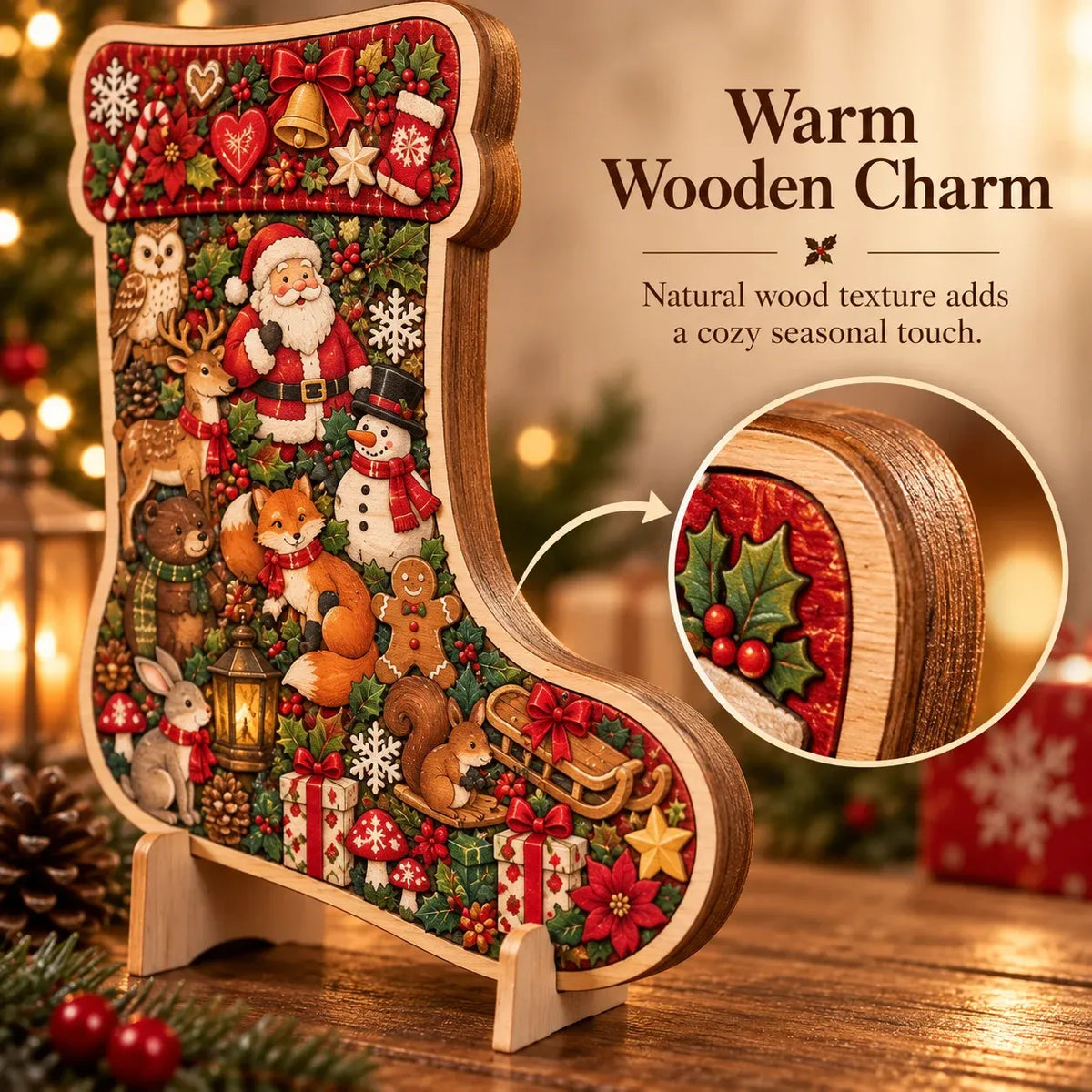🎄 Bouw Je Eigen Kerstmagie! 3D Houten Kerstpuzzel met Standaard