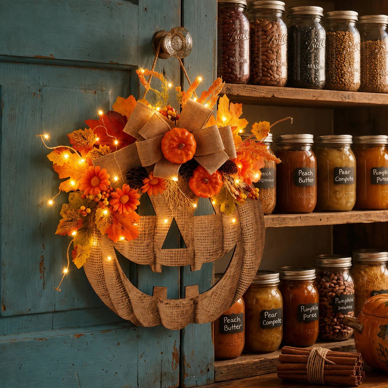🎃 Sfeervolle LED Pompoenkrans ✨ Maak Je Huis Direct Gezellig