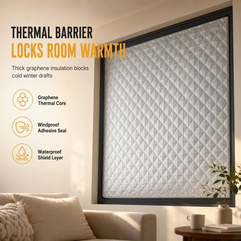 🔋 Grafeen Thermisch Raamgordijn – Houd de Warmte Binnen & Bespaar op Energie! 🏡