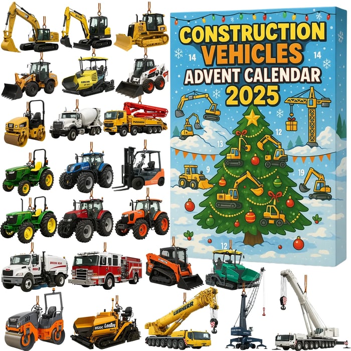 Rakennusajoneuvojen Adventtikalenteri 2025 - 24 Päivää Rakentamisen Iloa!