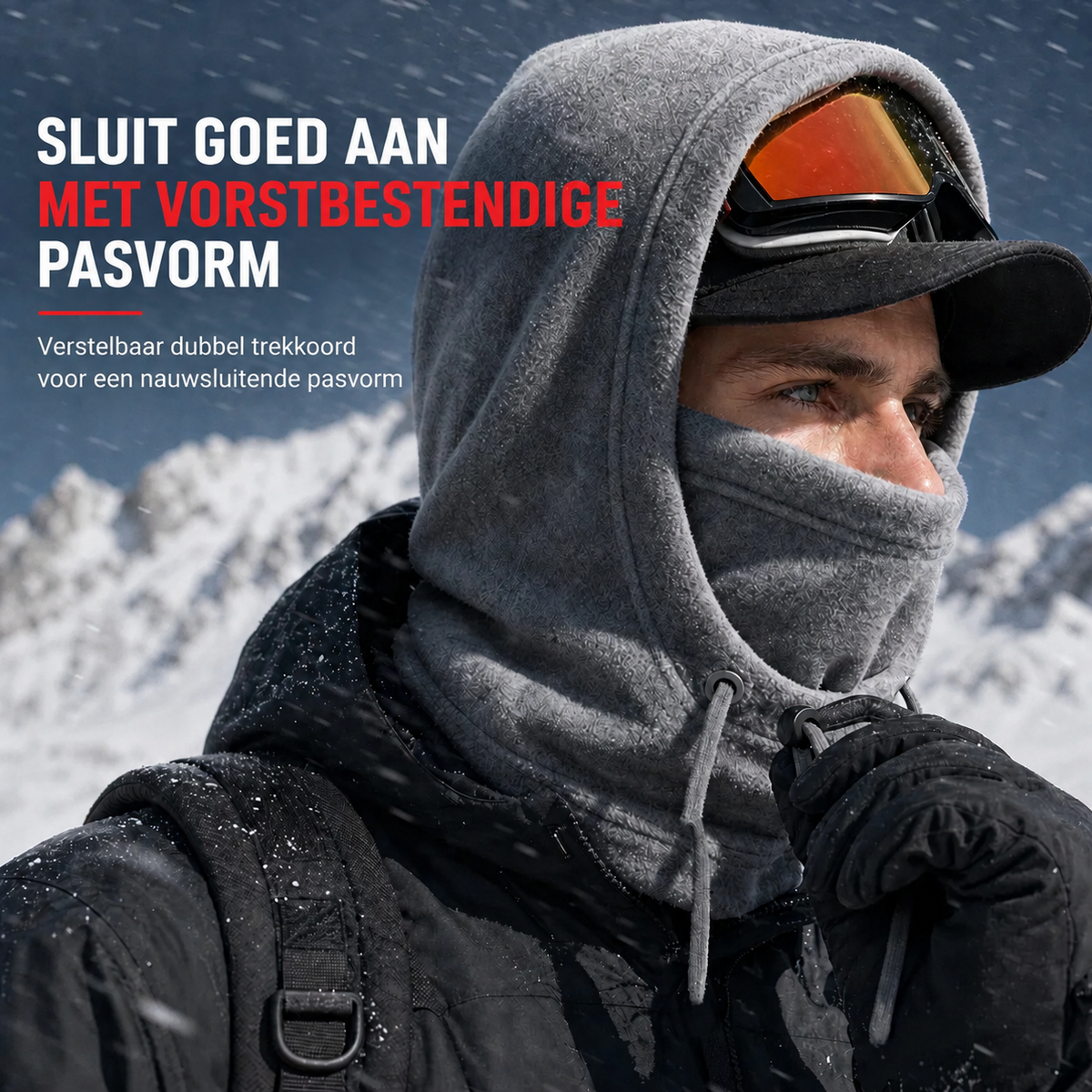 ⛷️ Warme Winter Ski-Balaklava – Dubbellaagse Fleece, Winddicht & Nooit Meer een Beslagen Bril! ❄️✨
