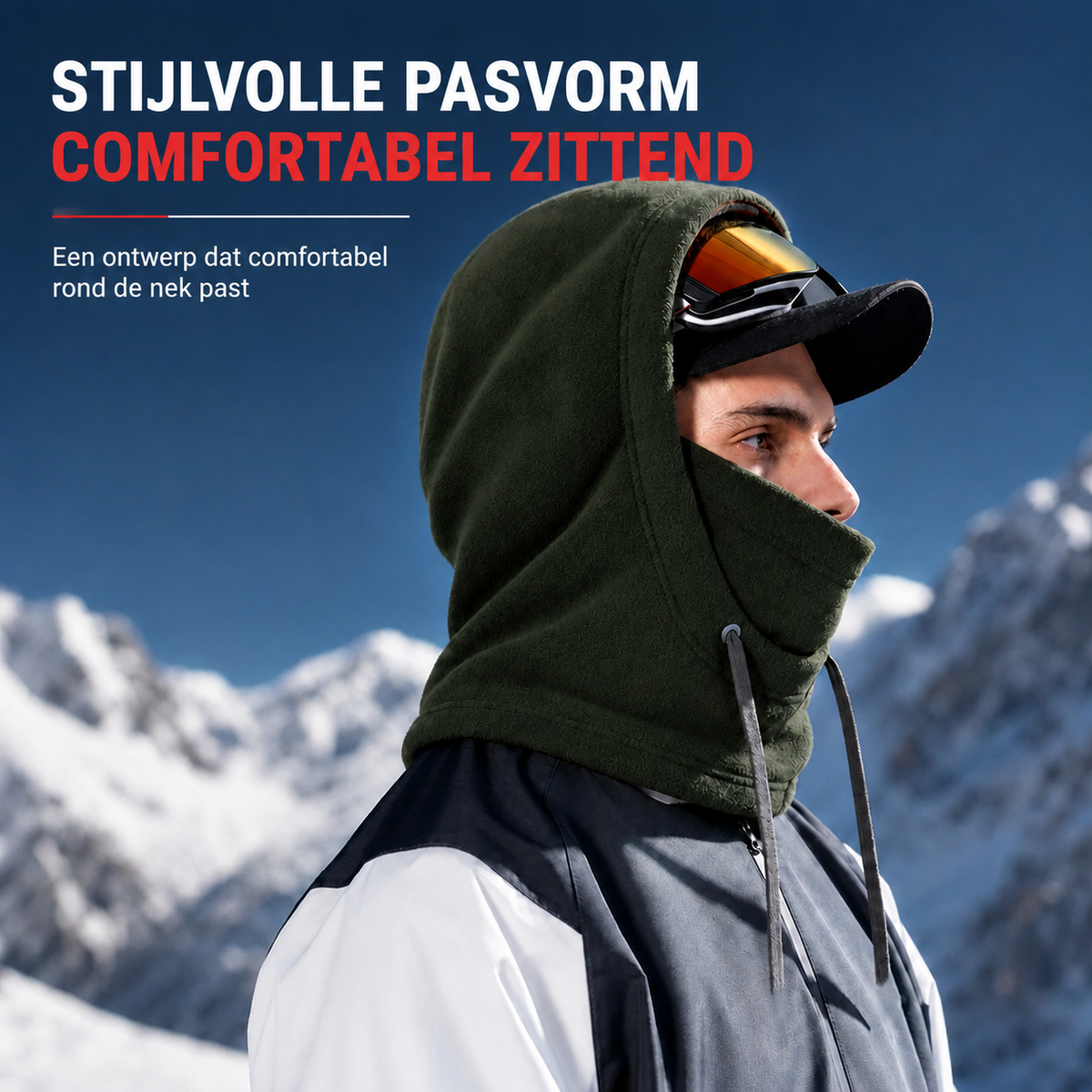 ⛷️ Warme Winter Ski-Balaklava – Dubbellaagse Fleece, Winddicht & Nooit Meer een Beslagen Bril! ❄️✨