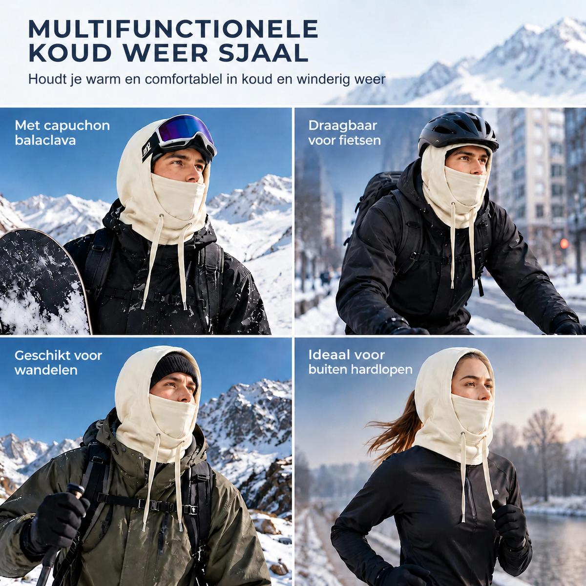 ⛷️ Warme Winter Ski-Balaklava – Dubbellaagse Fleece, Winddicht & Nooit Meer een Beslagen Bril! ❄️✨