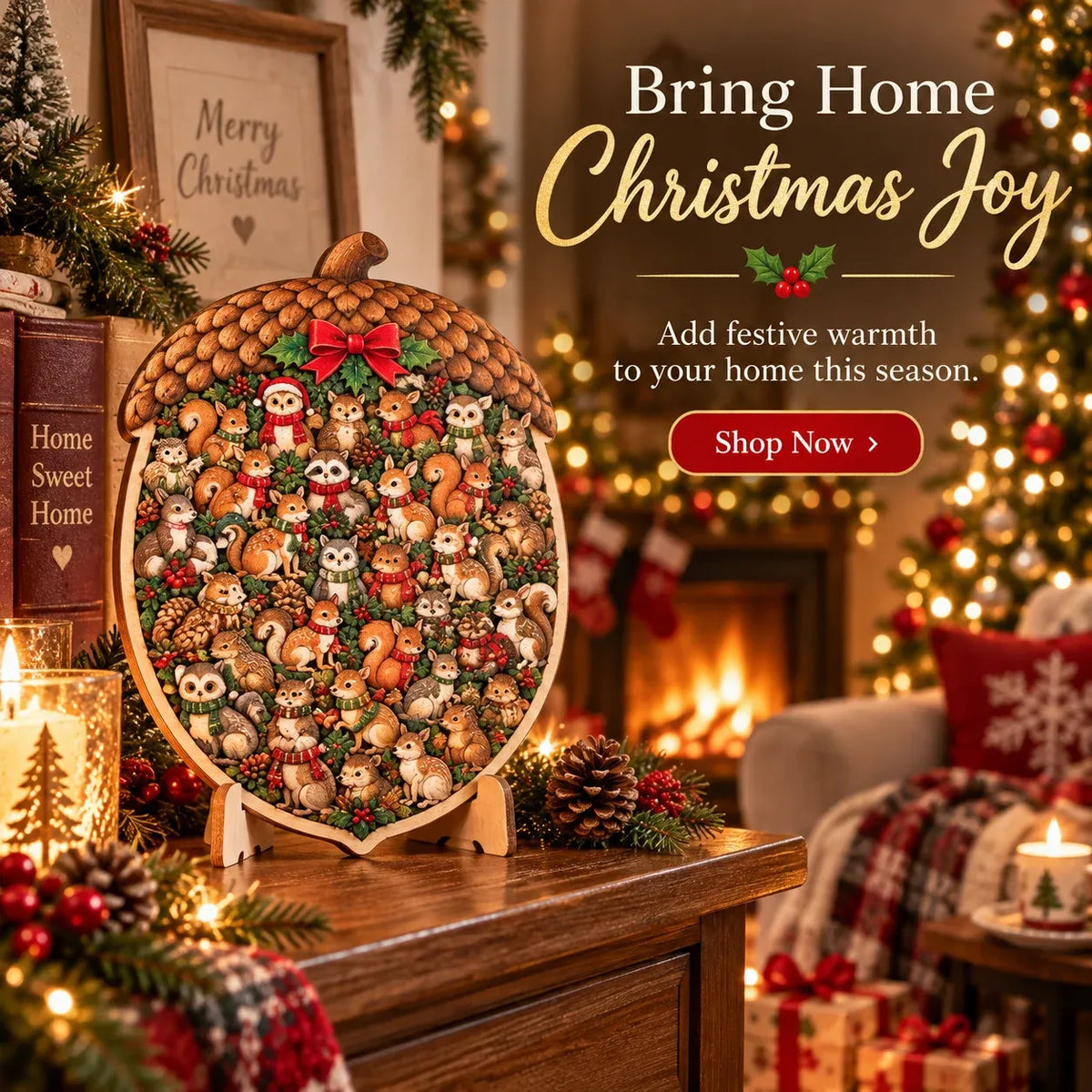 🎄 Bouw Je Eigen Kerstmagie! 3D Houten Kerstpuzzel met Standaard