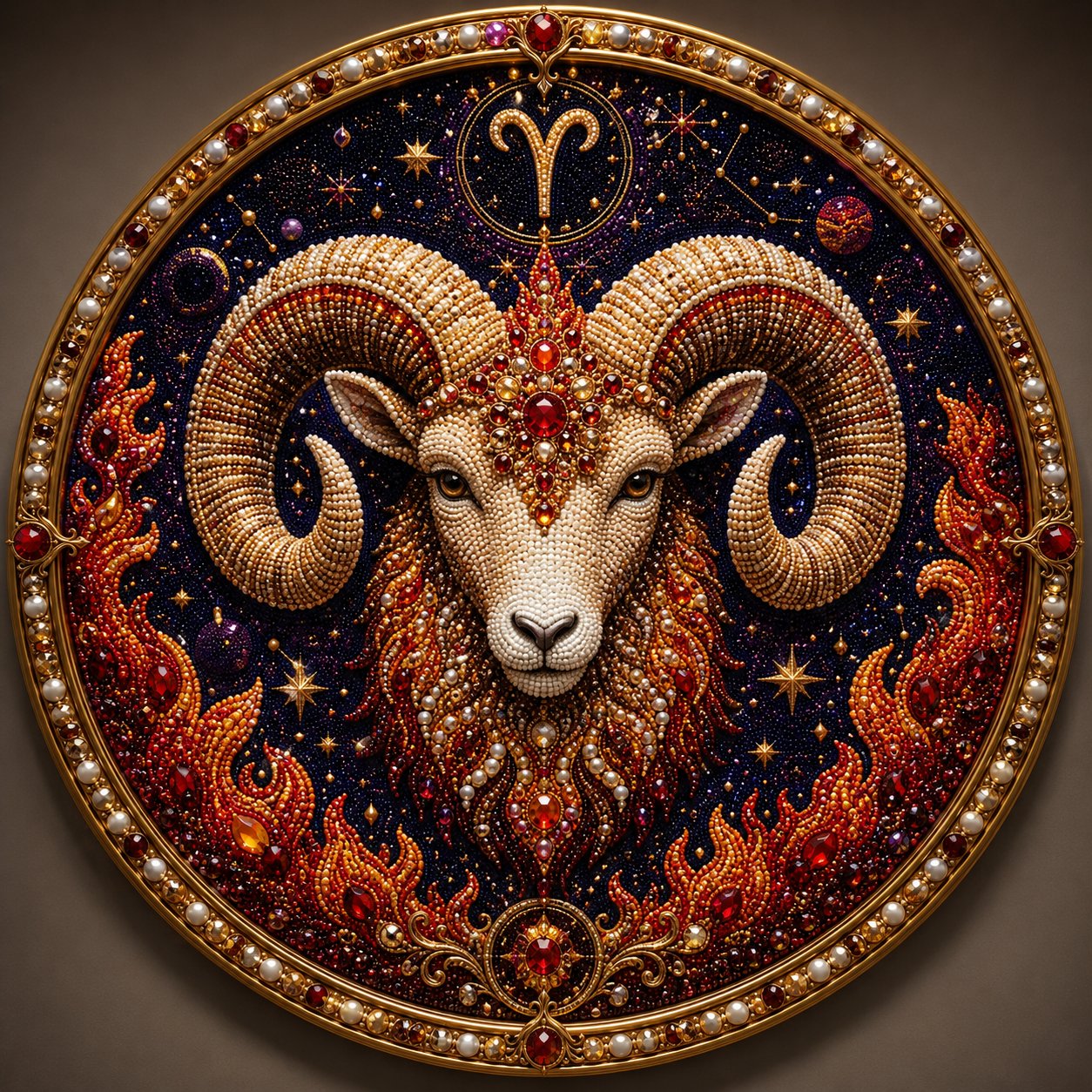 🌙 Magie Aan Je Muur! Luxe 3D Zodiak Parel Kunst Voor Een Sfeervol Huis 🔮