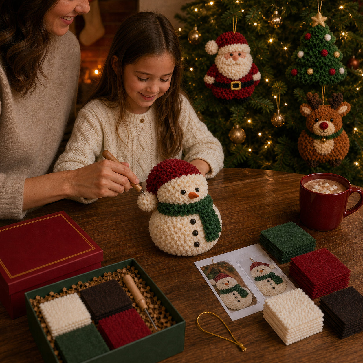 🎄 Maak Je Eigen Magische Kerstdekoratie | 3D DIY Prikpakket Voor Het Hele Gezin