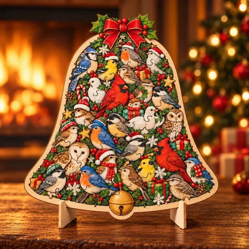 🎄 Bouw Je Eigen Kerstmagie! 3D Houten Kerstpuzzel met Standaard