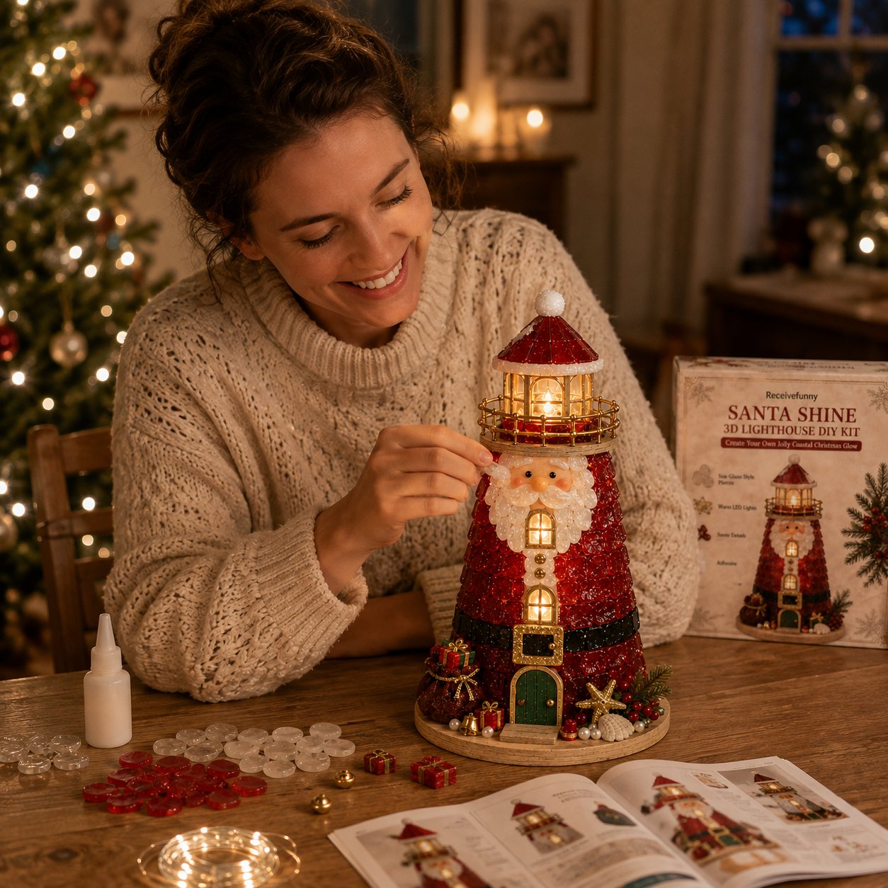 Breng Magische Kerstwarmte In Huis! 🎄 Ontdek Dé DIY Vuurtoren Die Echt Licht Geeft ✨