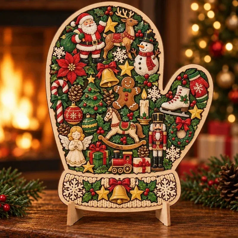 🎄 Bouw Je Eigen Kerstmagie! 3D Houten Kerstpuzzel met Standaard