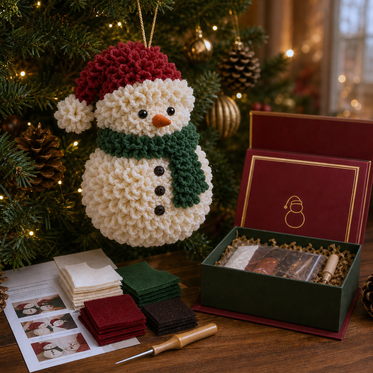 🎄 Maak Je Eigen Magische Kerstdekoratie | 3D DIY Prikpakket Voor Het Hele Gezin