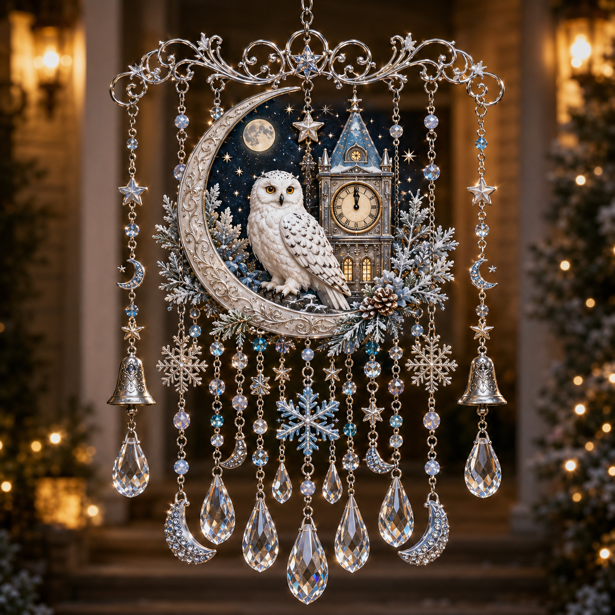 🔮 Magische Kerstkristallen Windgong 🎁 – Breng Warmte, Licht & Kerstmagie In Huis! 🎄