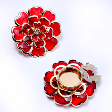 🌸 Clip knopafdekkers met parels en bloemen
