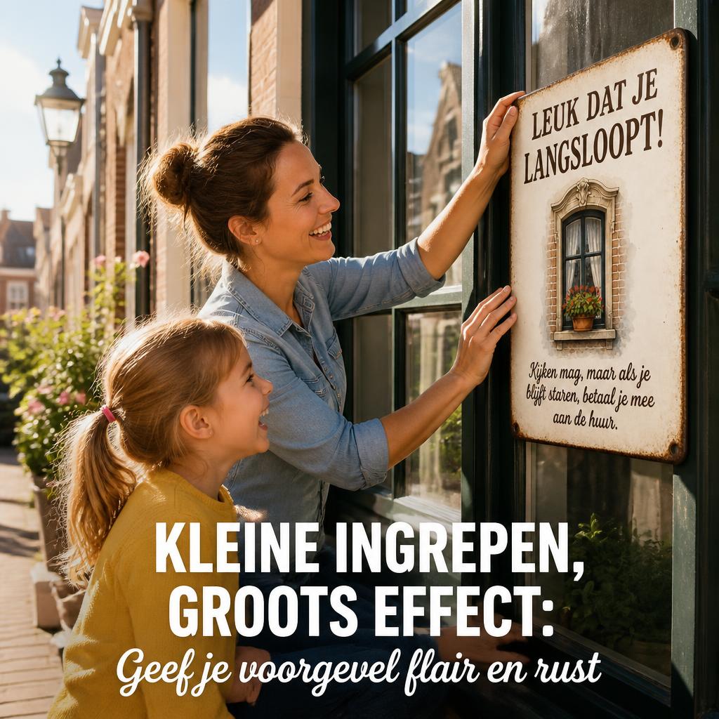 "Kijken Mag, Staren Kost Huur!" 💸 Grappig Vintage Privacy Bord