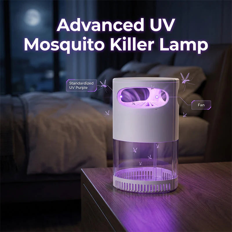 🦟 UV Muggenlamp – stil, USB, zonder chemicaliën. Meer dan 50.000 verkocht! 🔇🌙