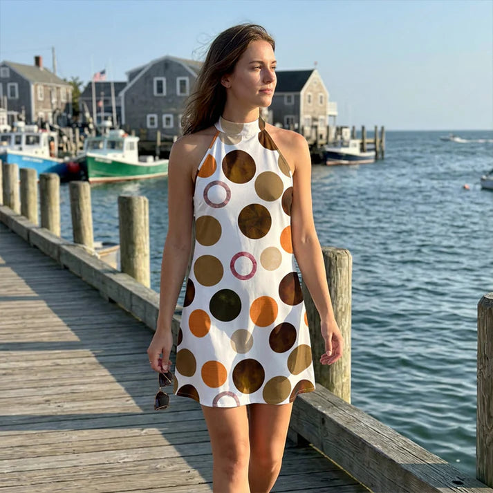 Elegante Polka Dot A-Lijn Jurk – Slanker Silhouet & Ultiem Zomercomfort ☀️