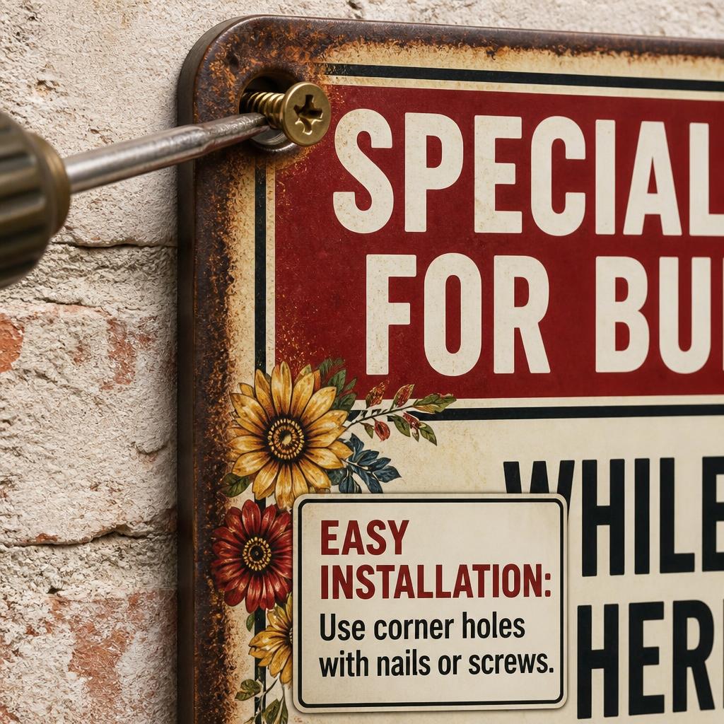 🐍 Special Notice Metalen Bord — Schrik Inbrekers Af met Geniale Retro Humor! 🛑