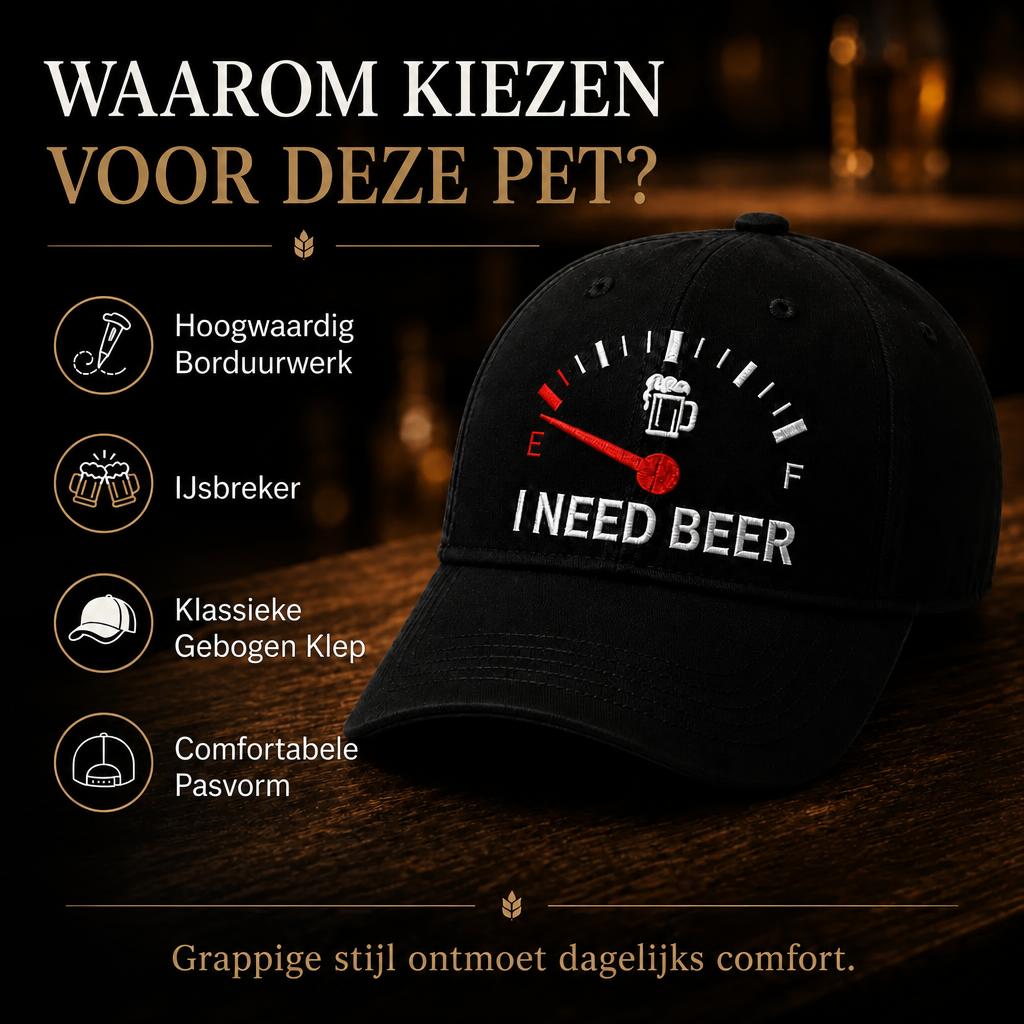 Grappige Biermeter Baseballpet - Het perfecte cadeau voor echte bierliefhebbers! 🎉
