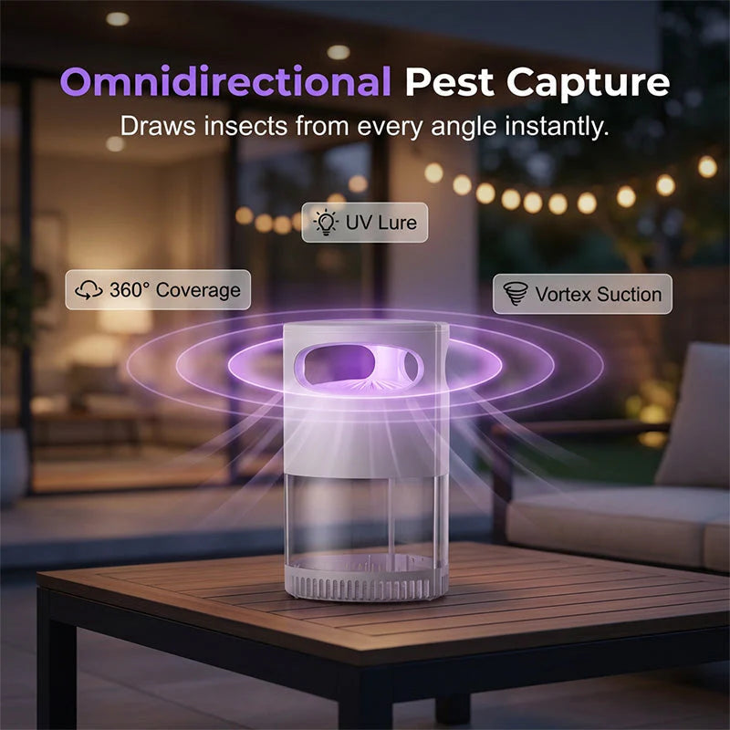 🦟 UV Muggenlamp – stil, USB, zonder chemicaliën. Meer dan 50.000 verkocht! 🔇🌙