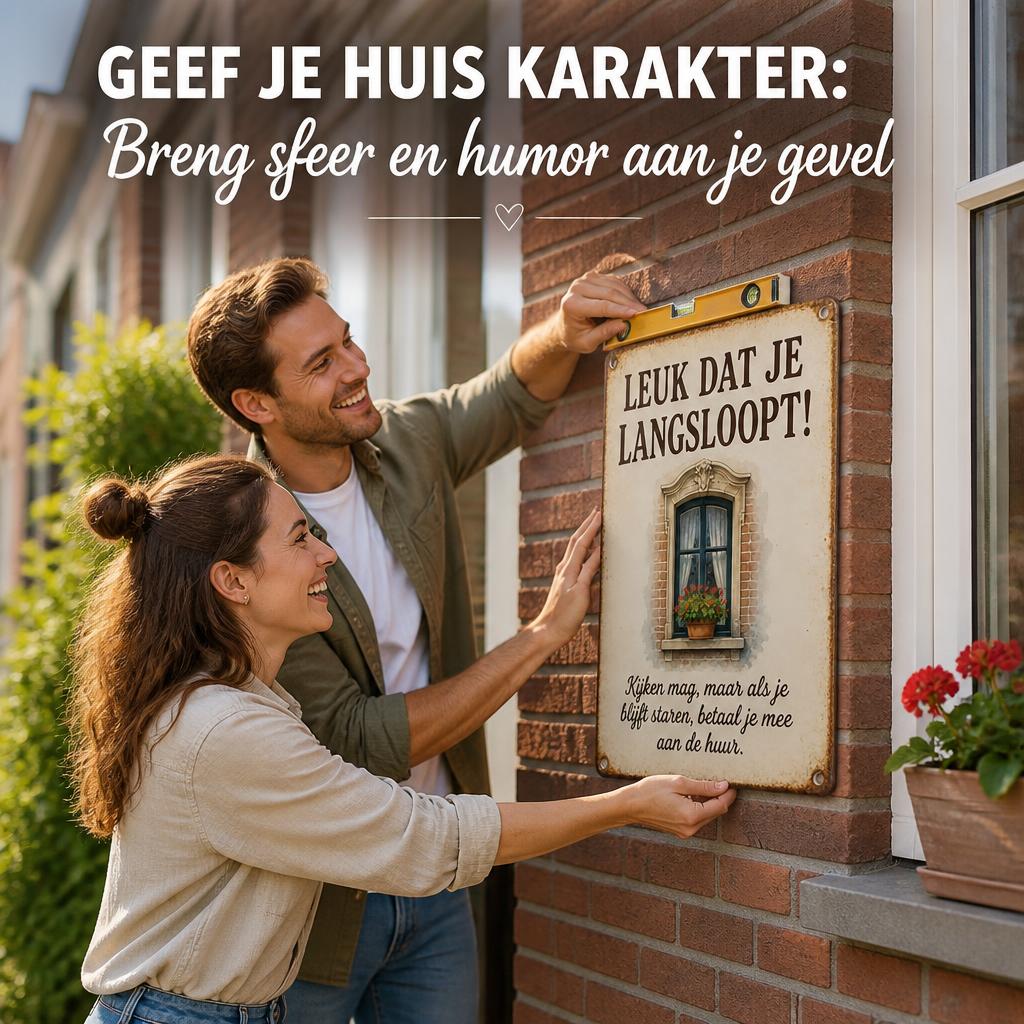 "Kijken Mag, Staren Kost Huur!" 💸 Grappig Vintage Privacy Bord