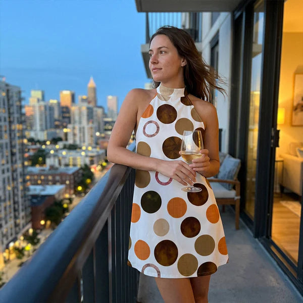 Elegante Polka Dot A-Lijn Jurk – Slanker Silhouet & Ultiem Zomercomfort ☀️