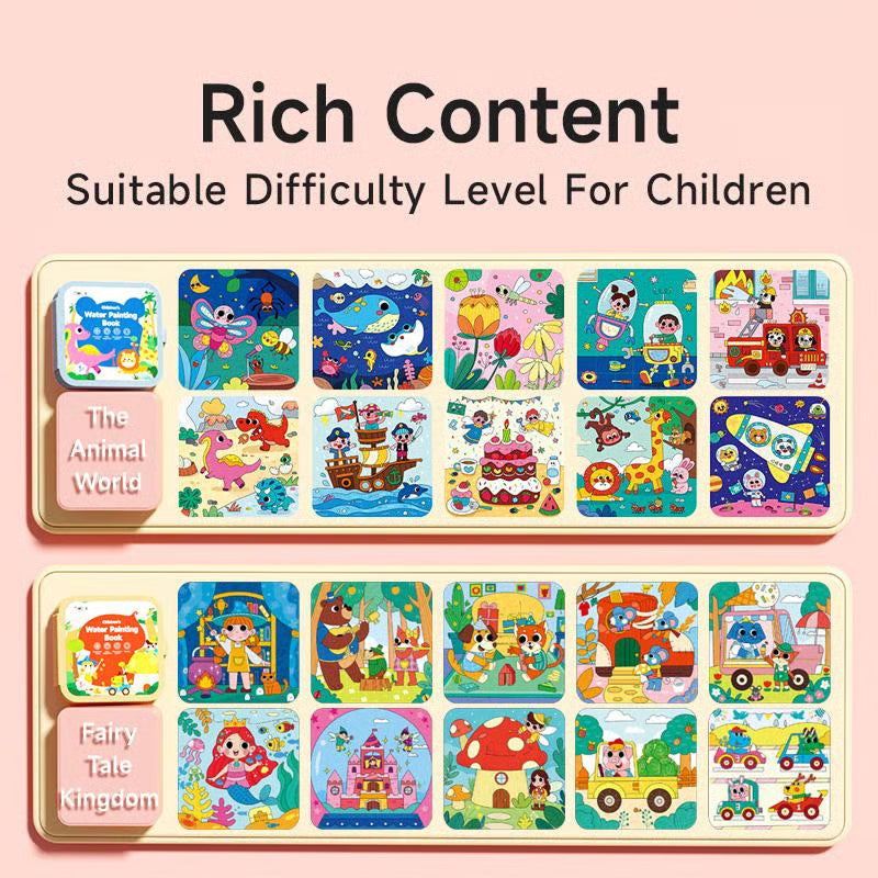 🔥 40% ALENNUS VINTER-ALE! 💧 Uudelleenkäytettävä Vesivärikirja Lapsille & Taaperoille 🎨