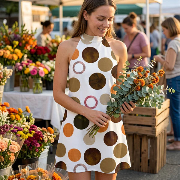 Elegante Polka Dot A-Lijn Jurk – Slanker Silhouet & Ultiem Zomercomfort ☀️