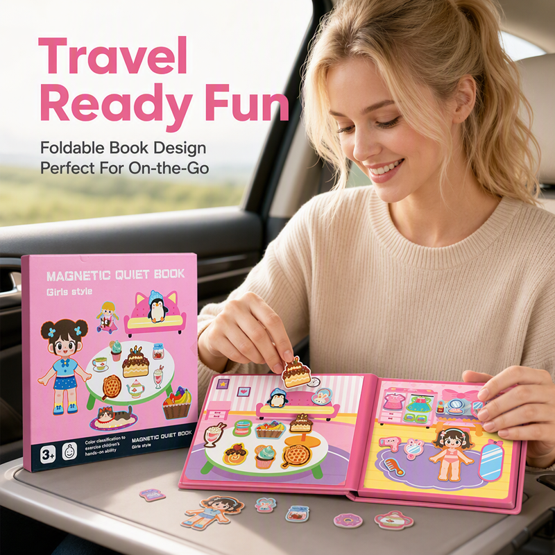 Herbuikbaar Magnetisch Stilteboek - Stimuleert Fantasie & Motoriek 🧠🎁