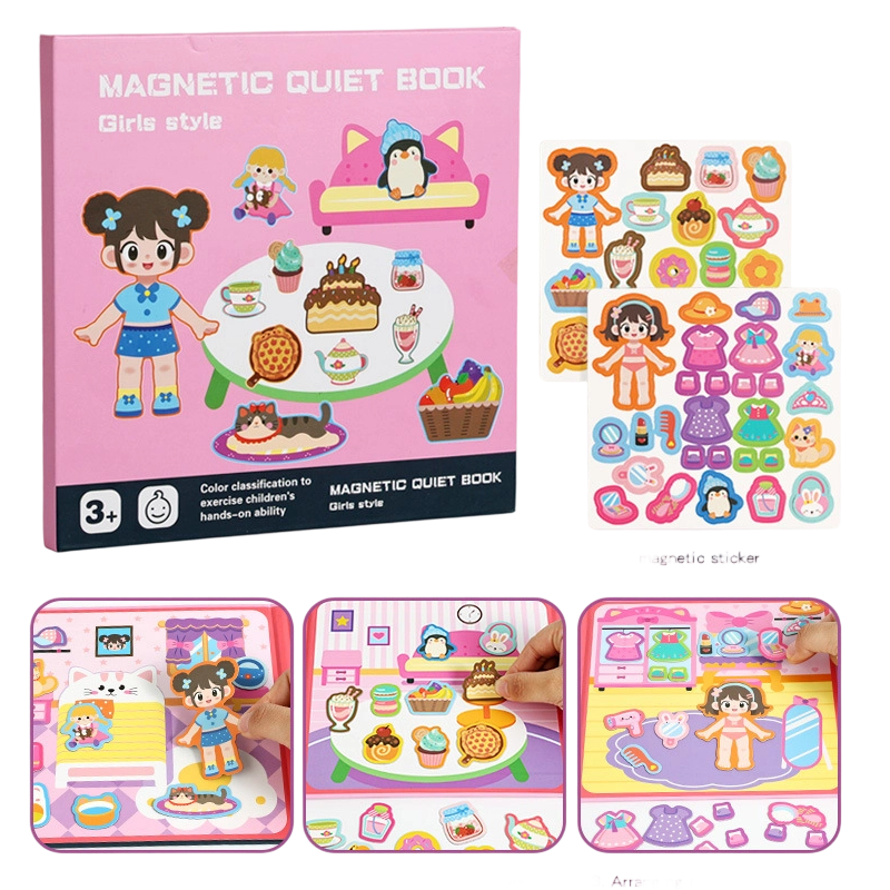 Herbuikbaar Magnetisch Stilteboek - Stimuleert Fantasie & Motoriek 🧠🎁