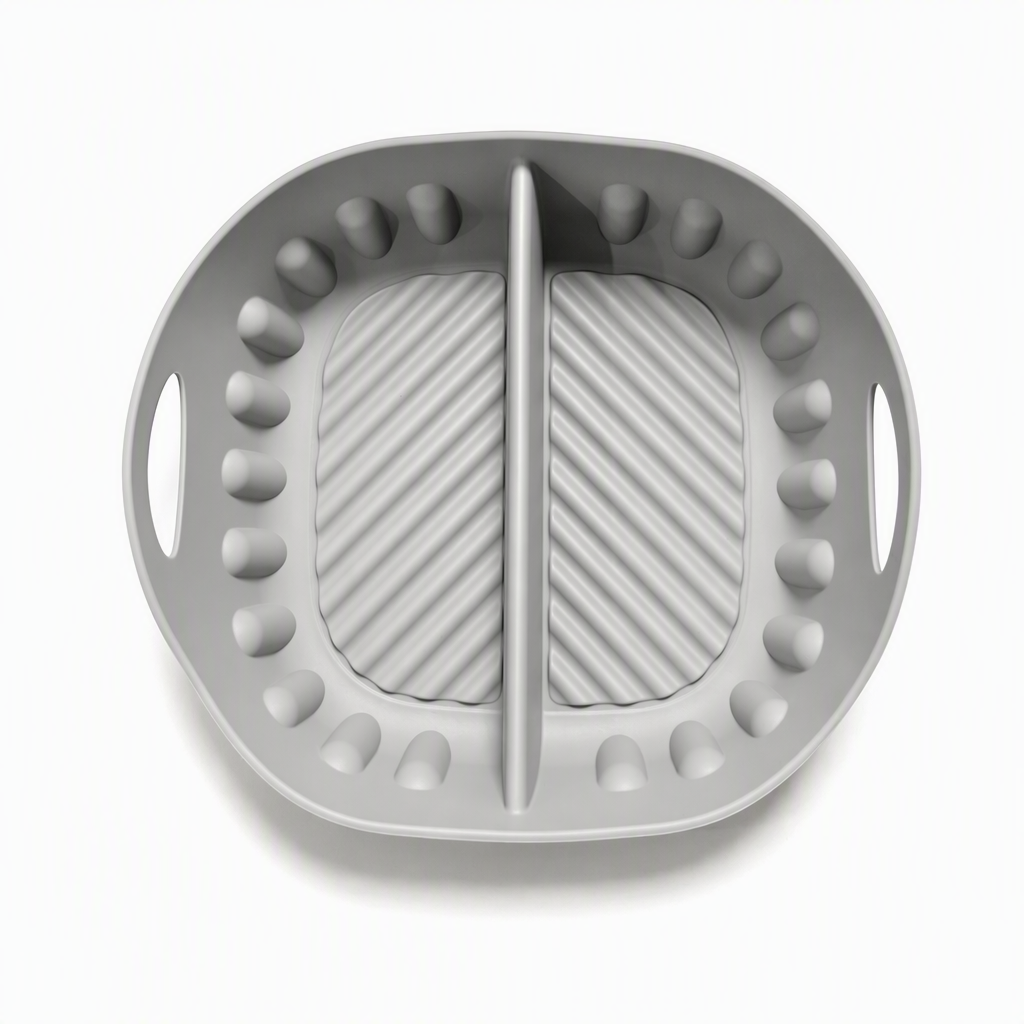 🍳 Nooit Meer je Airfryer Schrobben! – Dubbele Siliconen Bakmat
