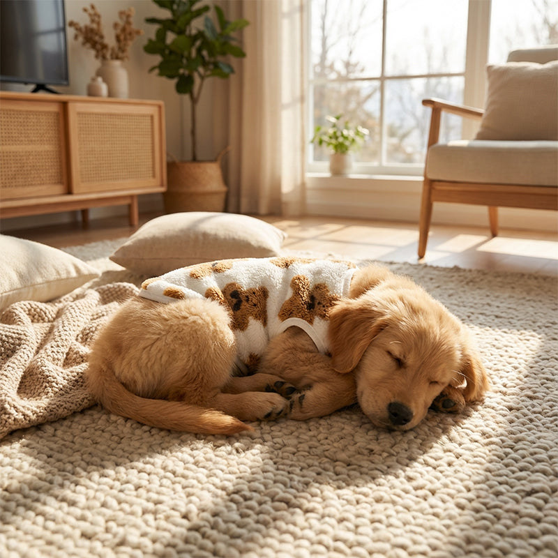 🐾 Warm Hondenvest met Pluche Voering – Super Zacht & Schattig Berendesign! 🧸❤️
