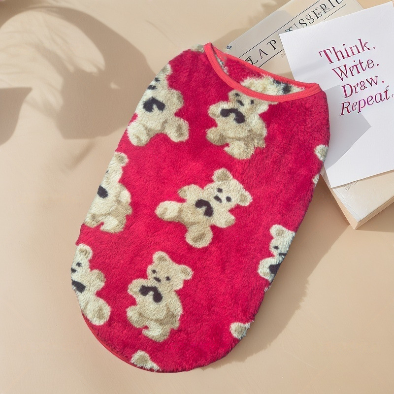 🐾 Warm Hondenvest met Pluche Voering – Super Zacht & Schattig Berendesign! 🧸❤️