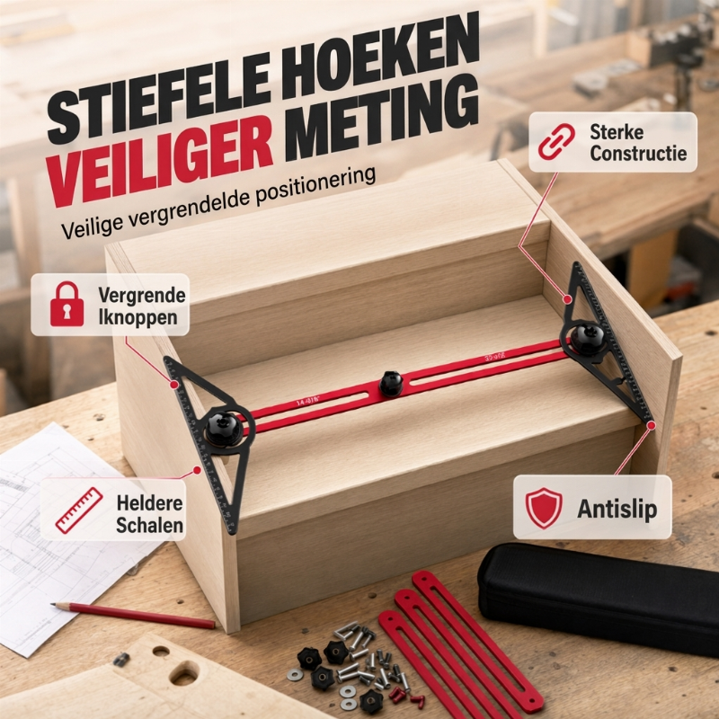 Multifunctionele Renovatie Gereedschapsset – Nooit Meer Meetfouten bij Je Klusprojecten! 🛠️