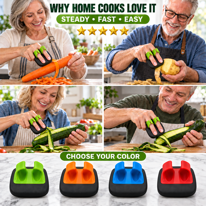 Ergonomische Vingerschiller – Schil Groenten & Fruit 2x Sneller Zonder Snijgevaar! 🍊